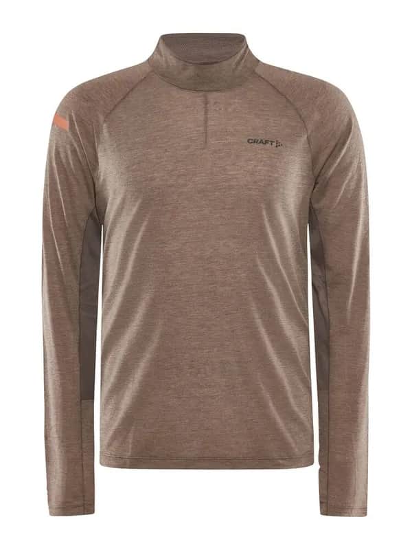 ADV SubZ Wool LS Tee 2 M - Dk Clay/Melange