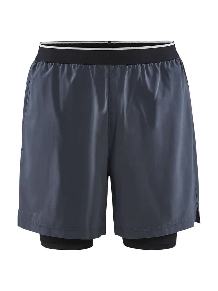 Adv Essence Perforated 2-In-1 Stretch Shorts M - Asphalt