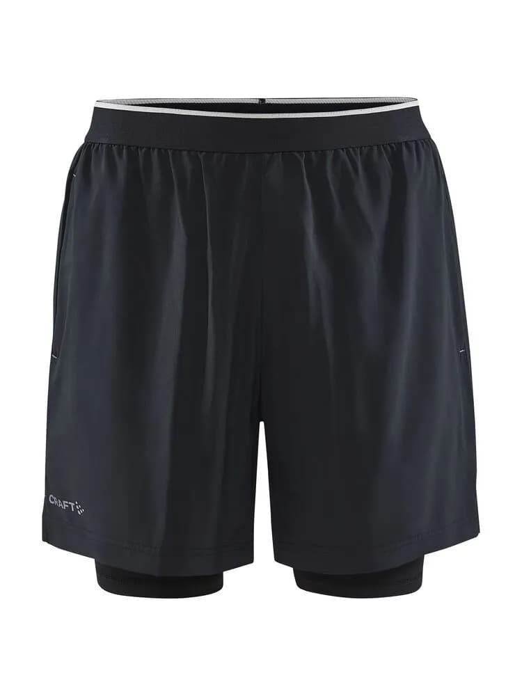 Adv Essence Perforated 2-In-1 Stretch Shorts M - Black