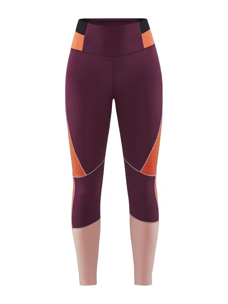 PRO Charge Blocked Tights W - Burgundy/Bleikur