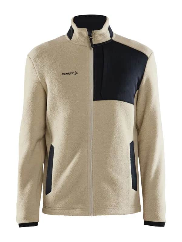 Adv Explore Pile Fleece Jacket M - Ecru/Black