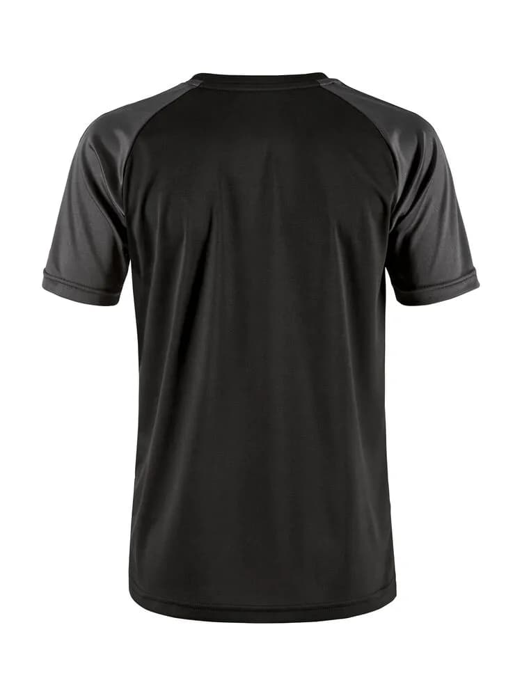 Squad Go Contrast Jersey Jr - Black/Granite