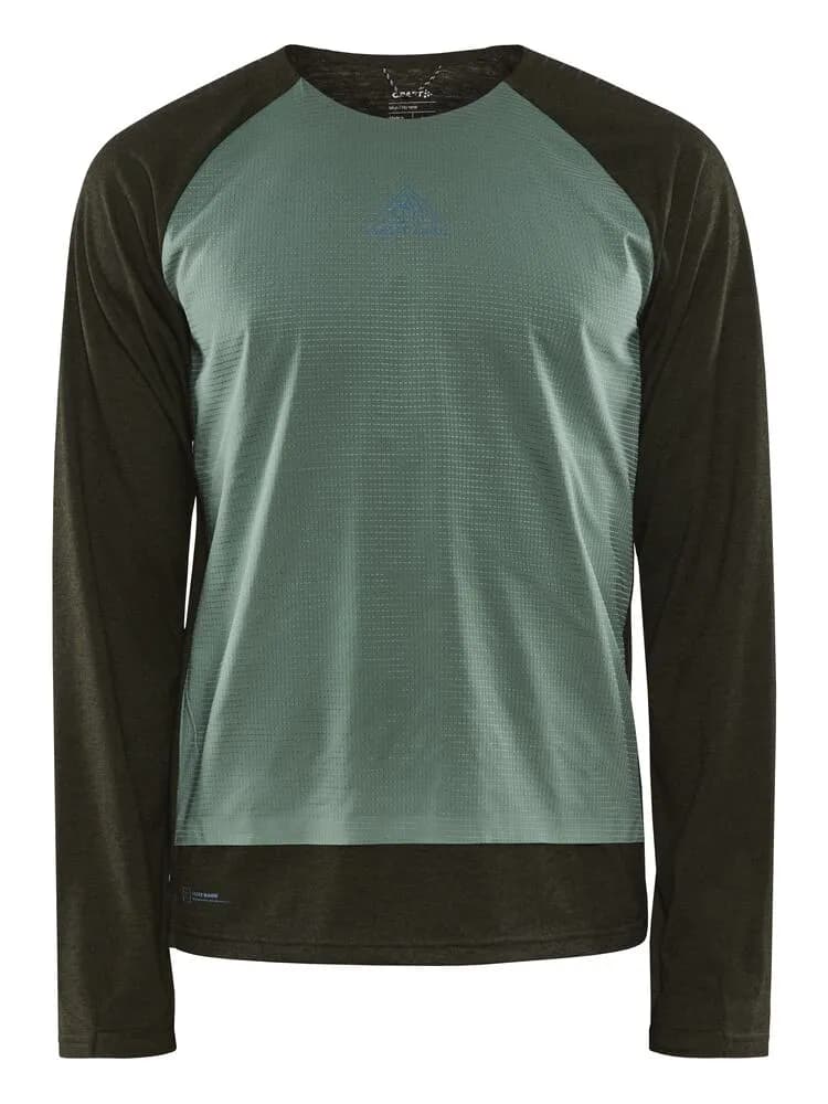 ADV Trail Wool Wind LS Tee M - Juniper/Melange