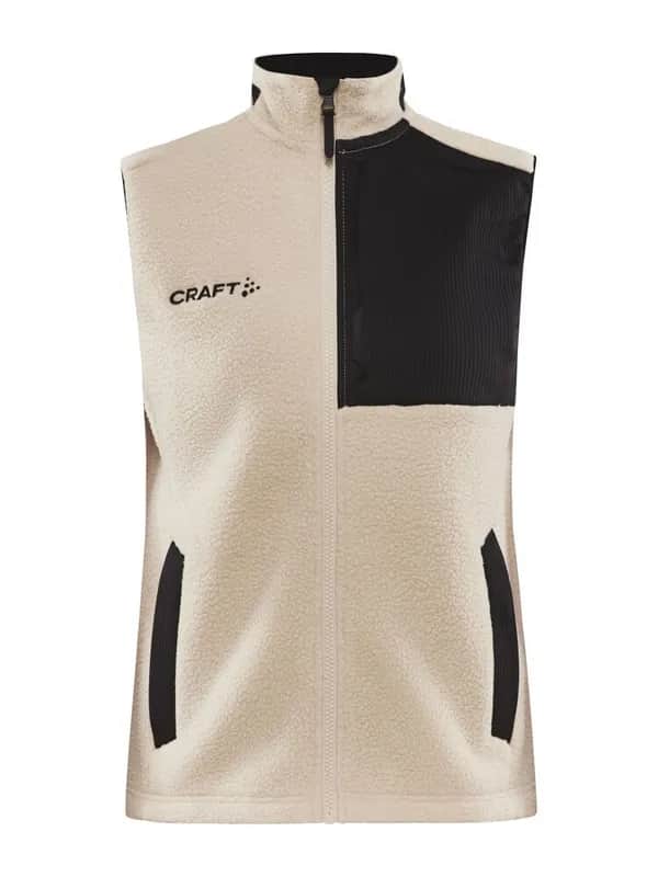 Adv Explore Pile Fleece Vest W - Ecru/Black