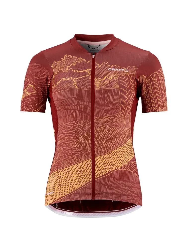 Adv Endur Graphic Jersey W - Rhubarb/Sour