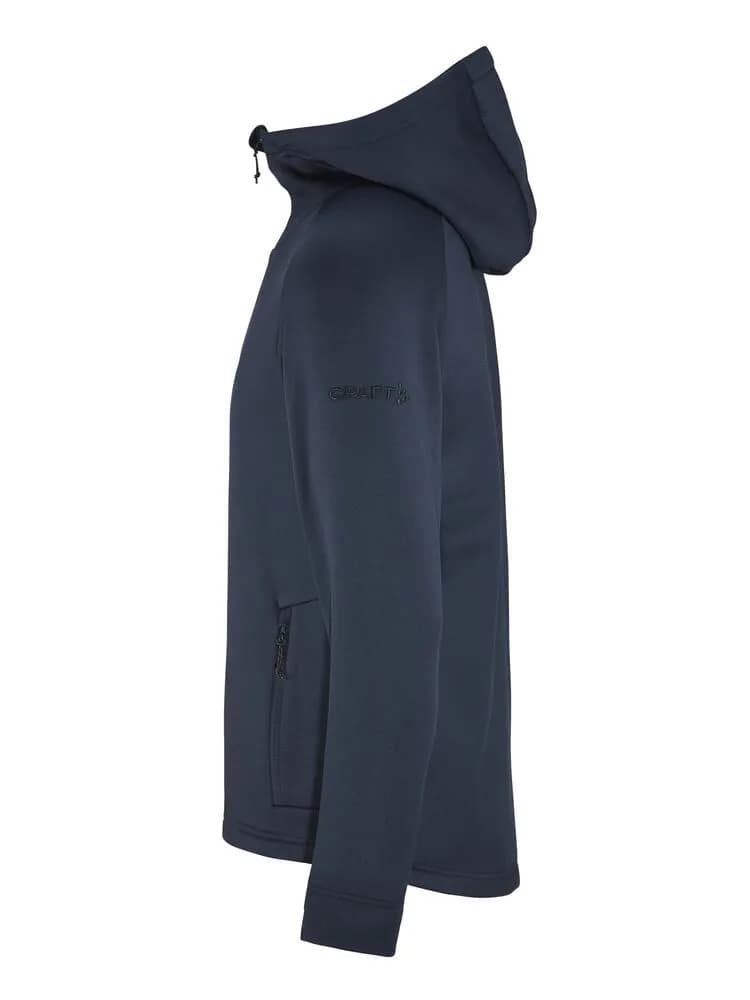 Adv Explore Power Fleece Hood Jkt M - Blaze