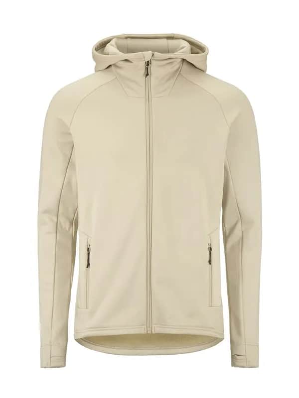 Adv Explore Power Fleece Hood Jkt M - Hay