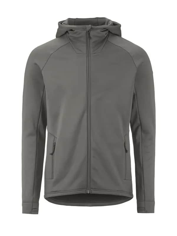 Adv Explore Power Fleece Hood Jkt M - Granite