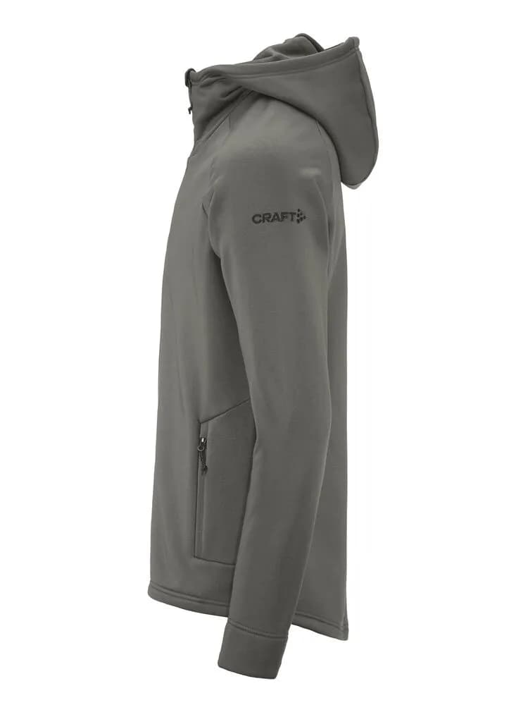 Adv Explore Power Fleece Hood Jkt M - Granite