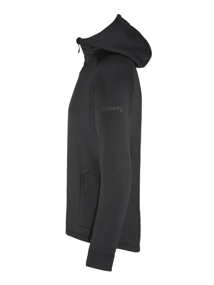 Adv Explore Power Fleece Hood Jkt M - Black