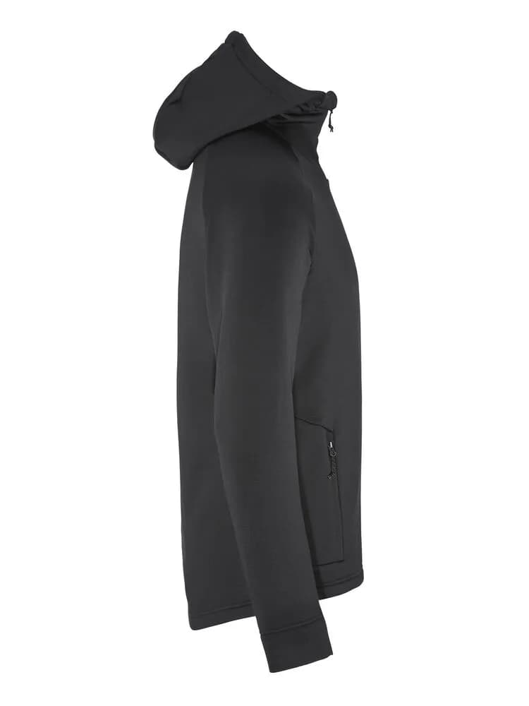 Adv Explore Power Fleece Hood Jkt M - Black