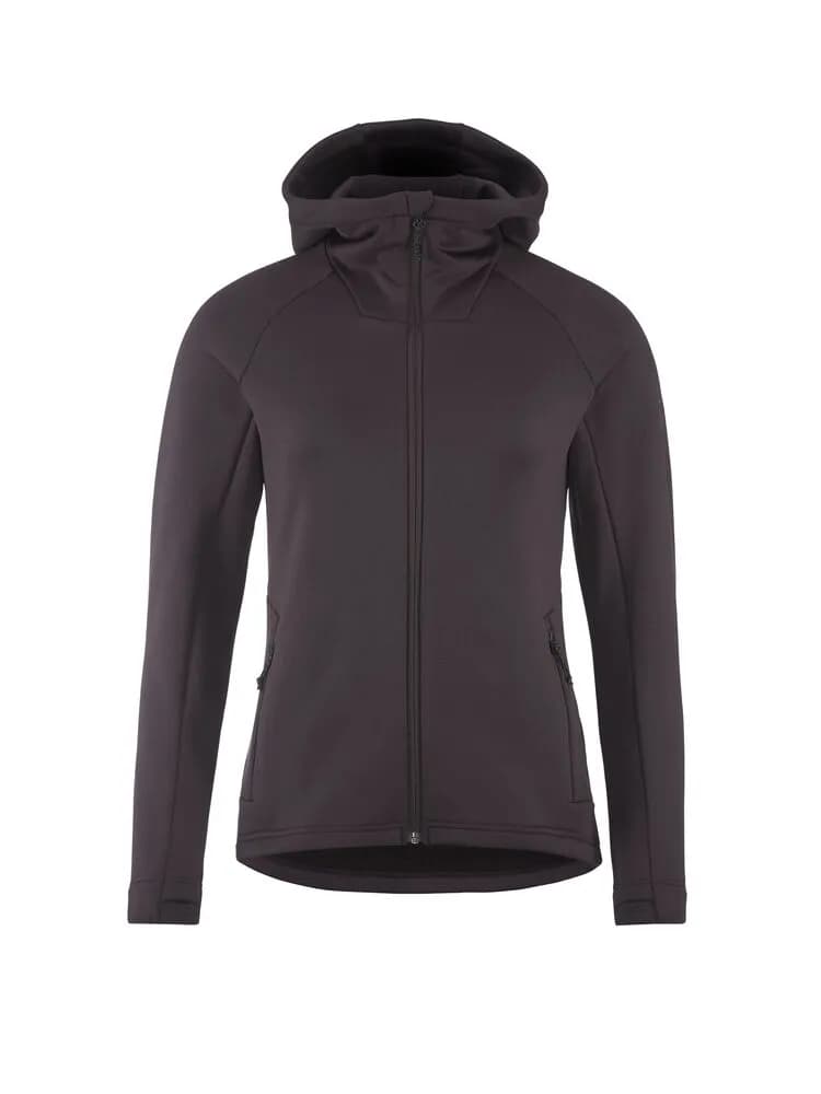 Adv Explore Power Fleece Hood Jkt W - Dk Plum