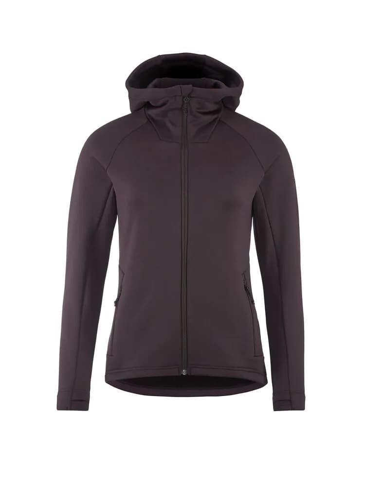 Adv Explore Power Fleece Hood Jkt W - Dk Plum