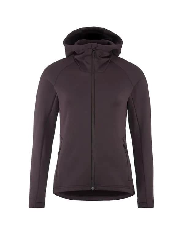 Adv Explore Power Fleece Hood Jkt W - Dk Plum