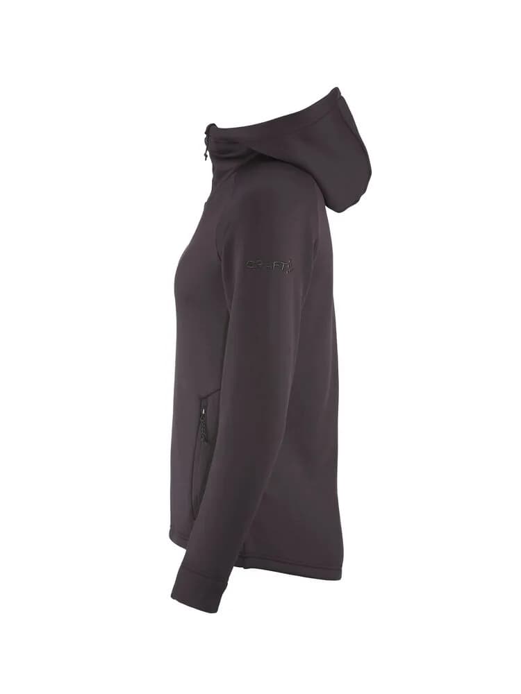 Adv Explore Power Fleece Hood Jkt W - Dk Plum