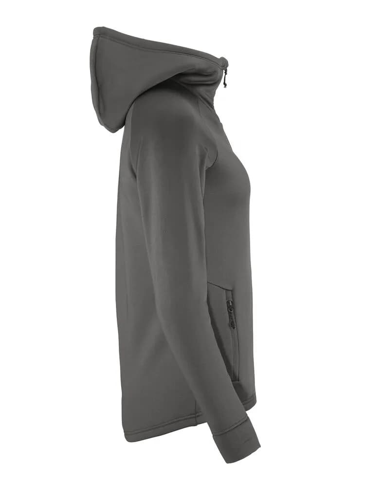 Adv Explore Power Fleece Hood Jkt W - Granite