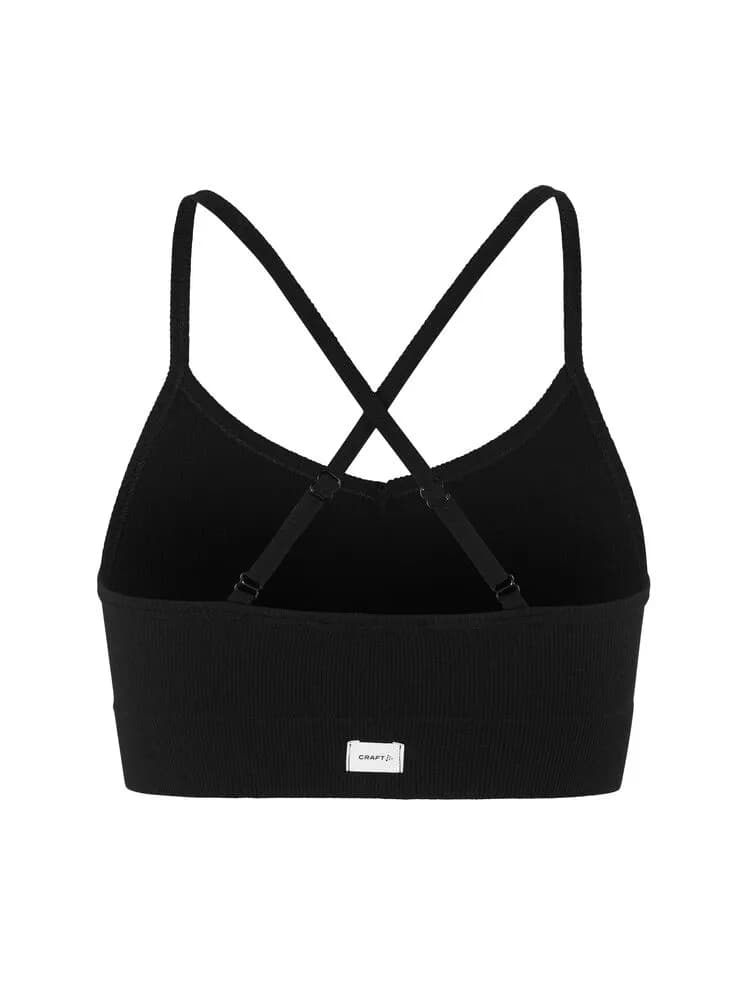 Collective Rib Strap Sports Bra W - Black