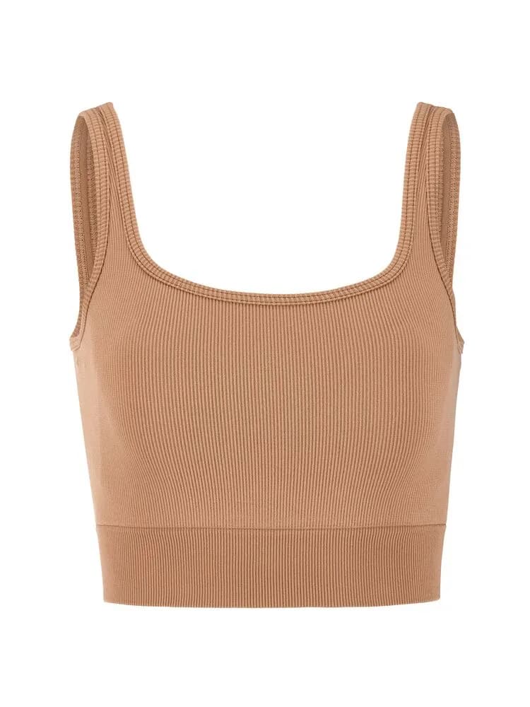 Collective Rib Sports Bra W - Syrup