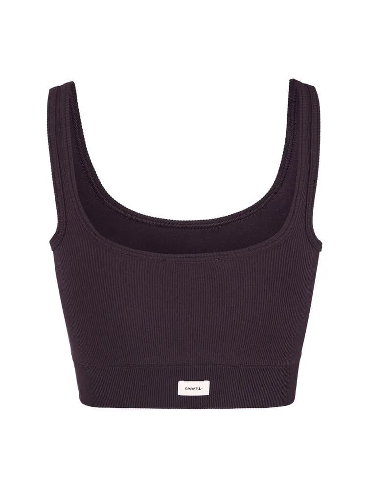 Collective Rib Sports Bra W - Dk Plum