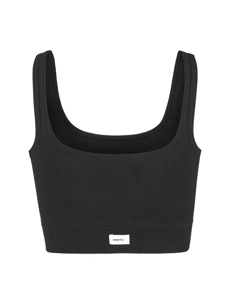 Collective Rib Sports Bra W - Black