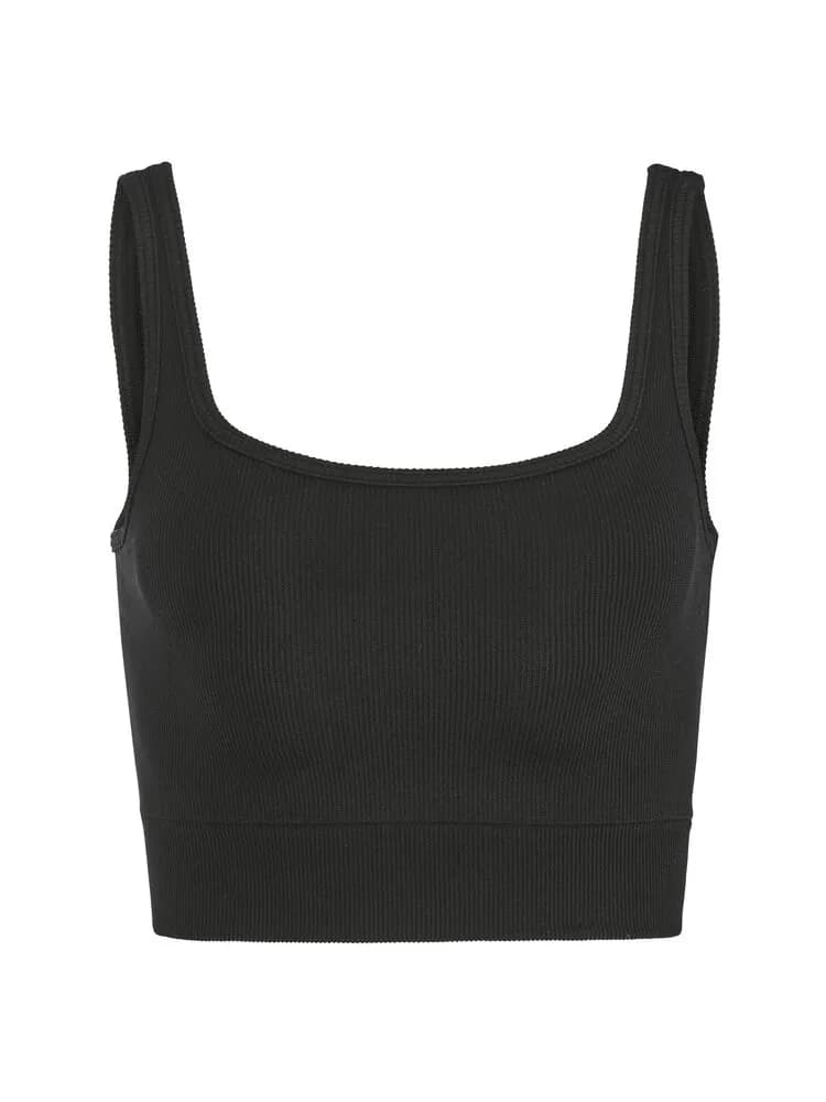 Collective Rib Sports Bra W - Black