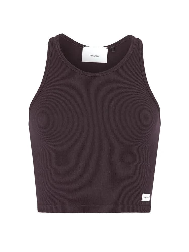 Collective Rib Tank Top W - Dk Plum