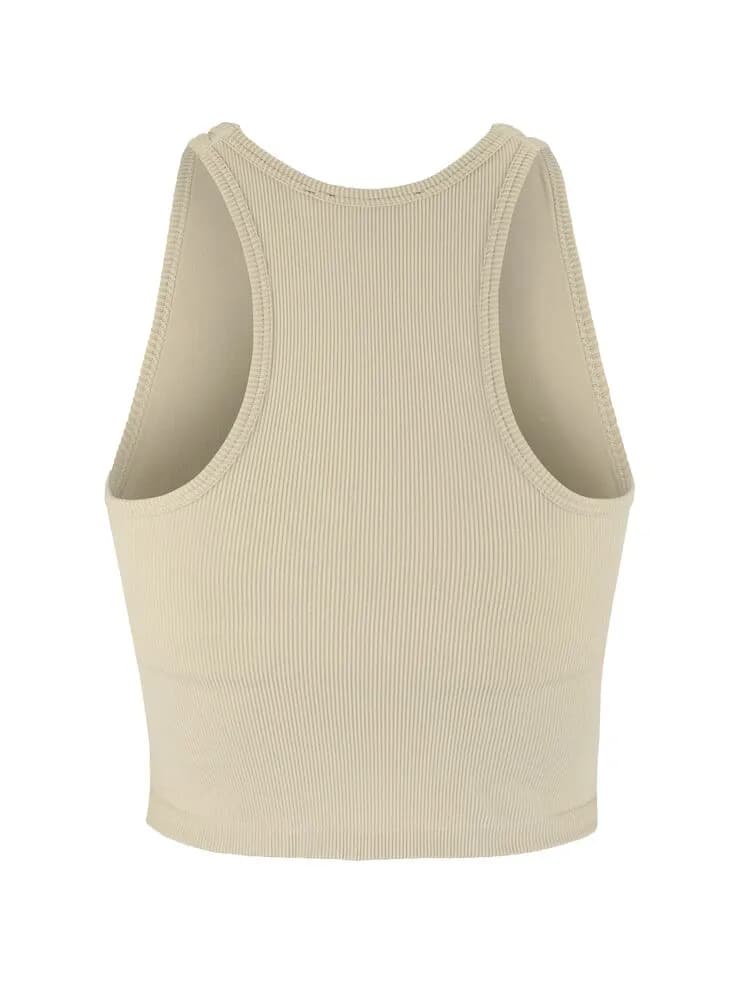 Collective Rib Tank Top W - Hay