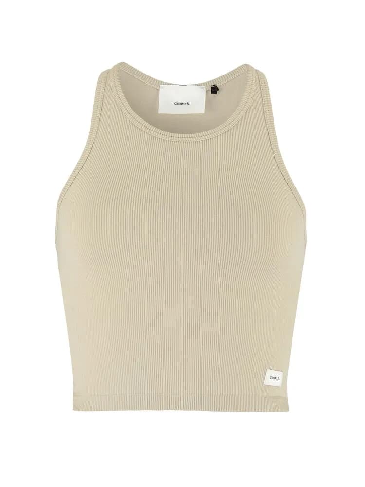 Collective Rib Tank Top W - Hay