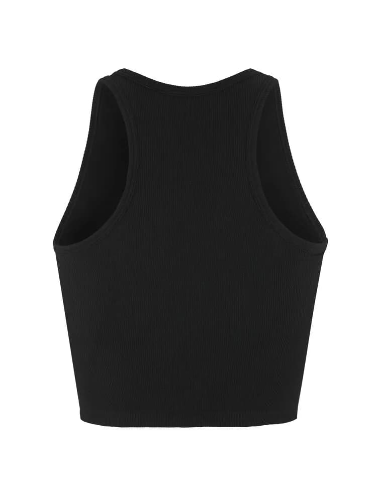 Collective Rib Tank Top W - Black