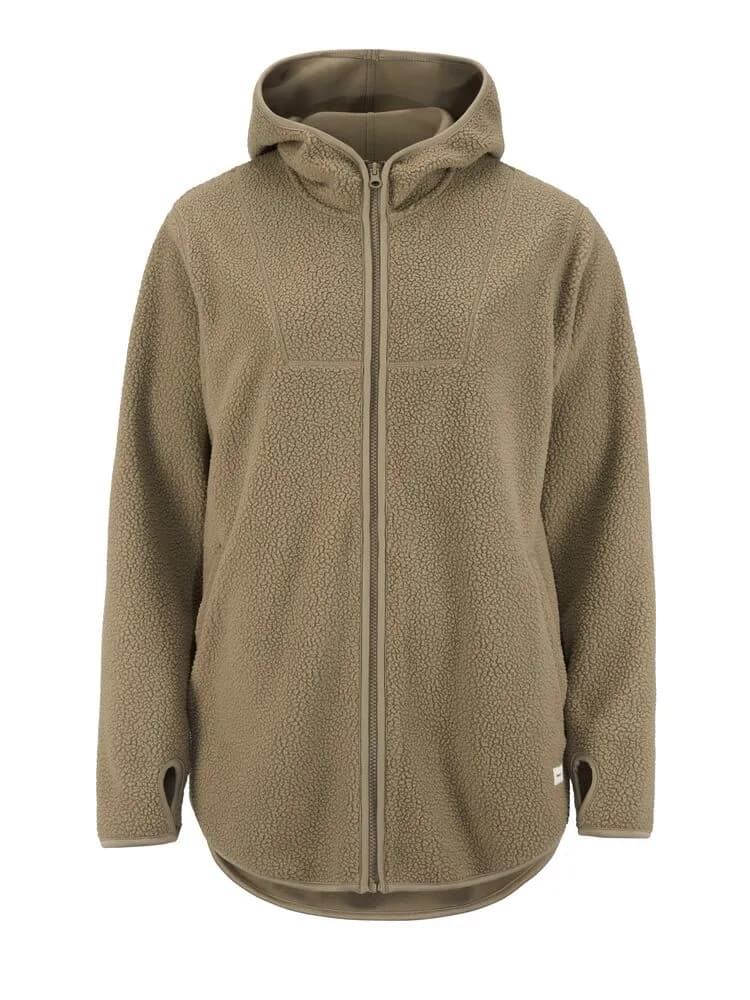 Join Pile Fleece Fz Hood W - Taupe