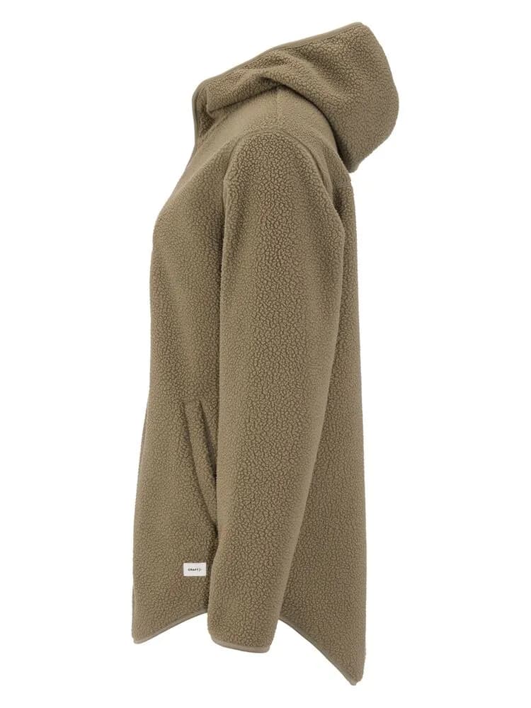 Join Pile Fleece Fz Hood W - Taupe
