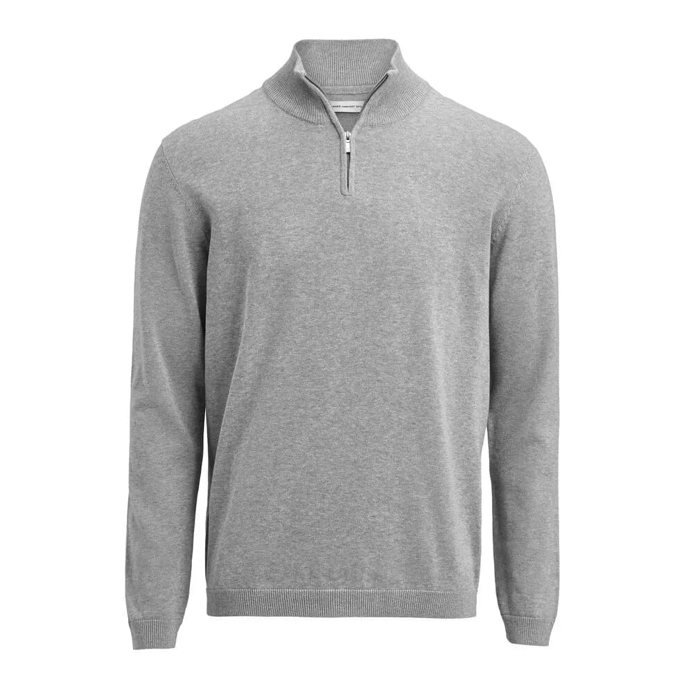 Ashland Halfzip Strickpullover Unisex - Grau Meliert