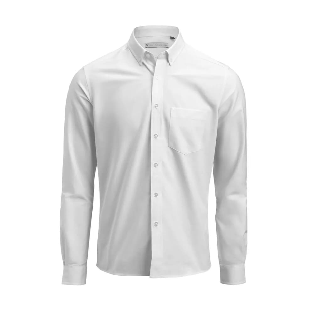 Allen Oxford Hemd Regular Fit Herren - Weiß