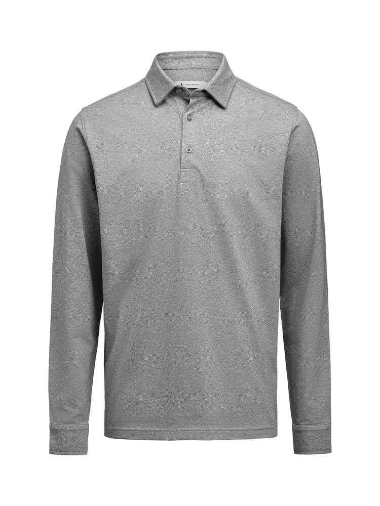 American Supreme Polo L/S Polo Herren - Grau Meliert