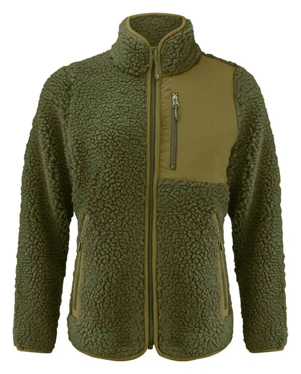 Kingsley Fleece Jacke Damen - Moosgrün