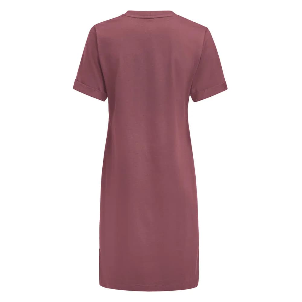 American T-shirt Dress Kleid Damen - Staubiges Rot