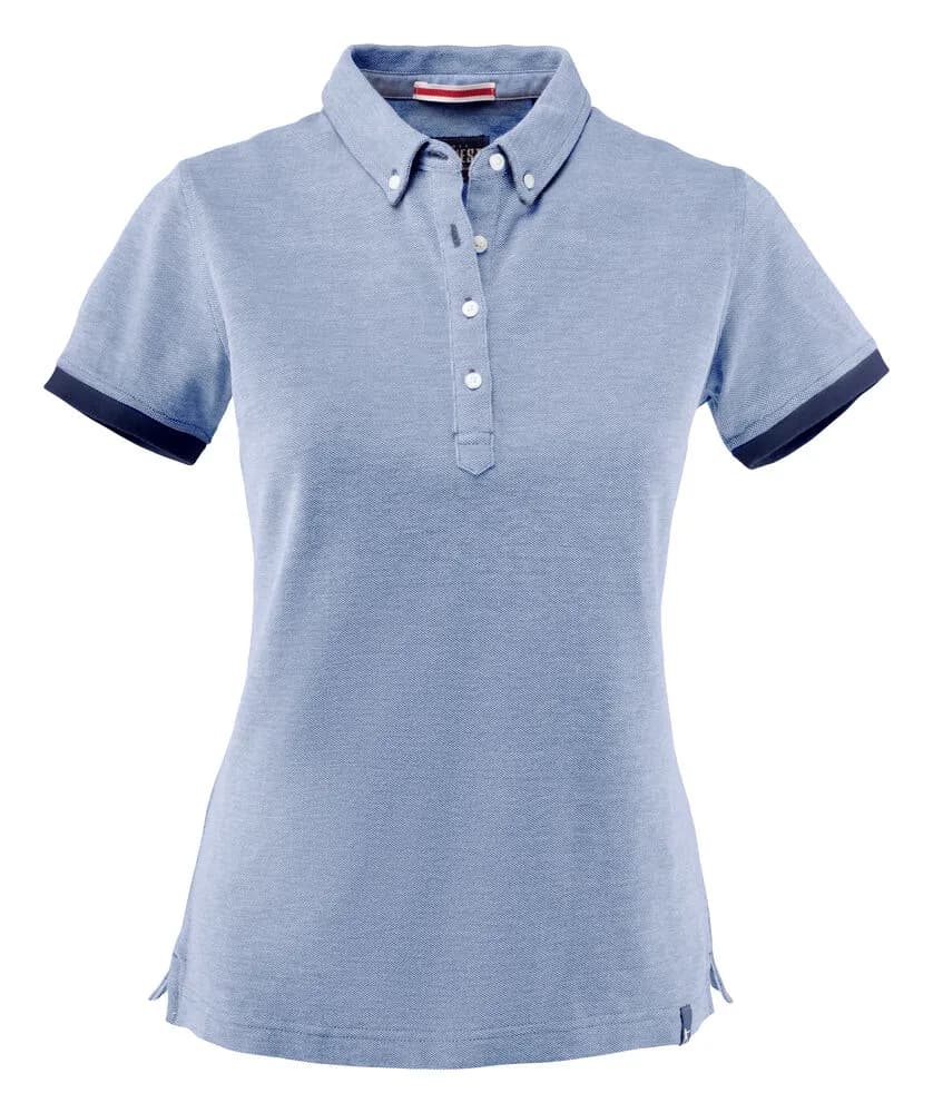Larkford Polo Pique Damen - Hellblau Meliert
