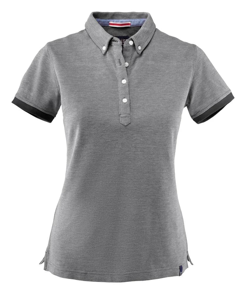 Larkford Polo Pique Damen - Schwarz Meliert