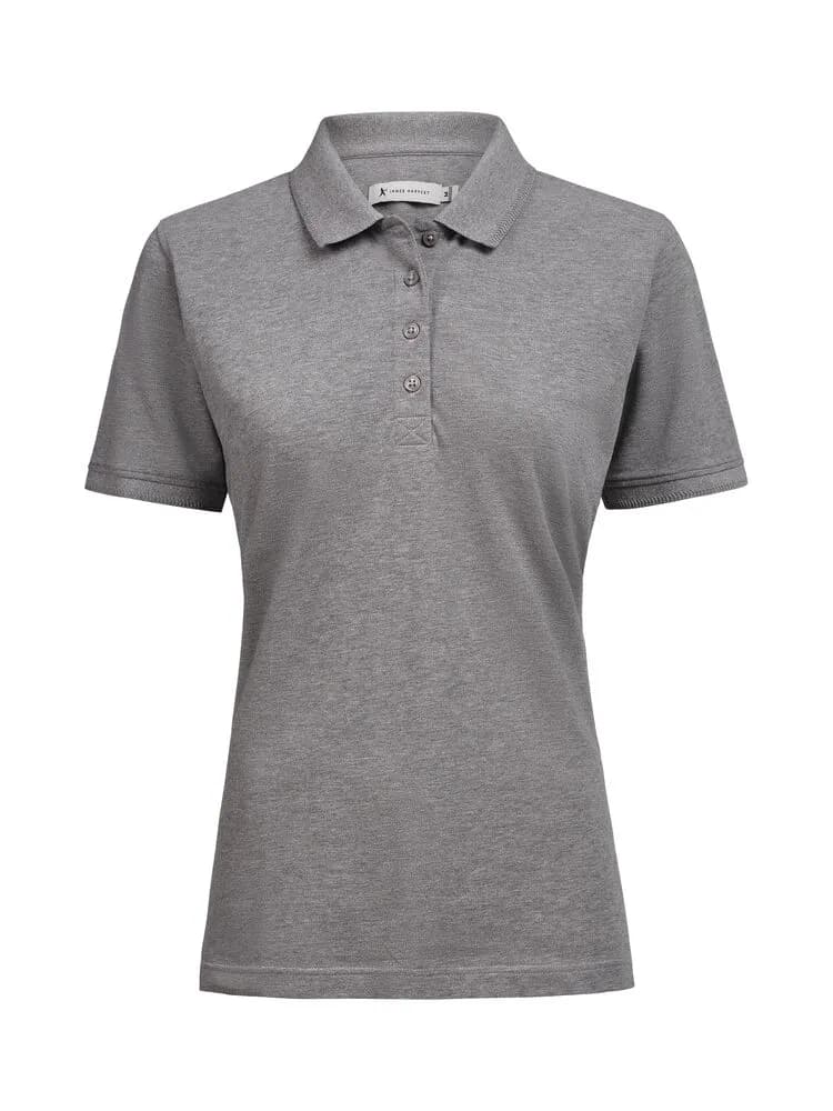 Supreme Stretch Polo Damen - Grau Meliert