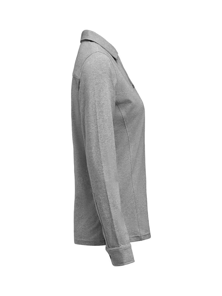 American Supreme Polo L/S Damen - Grau Meliert