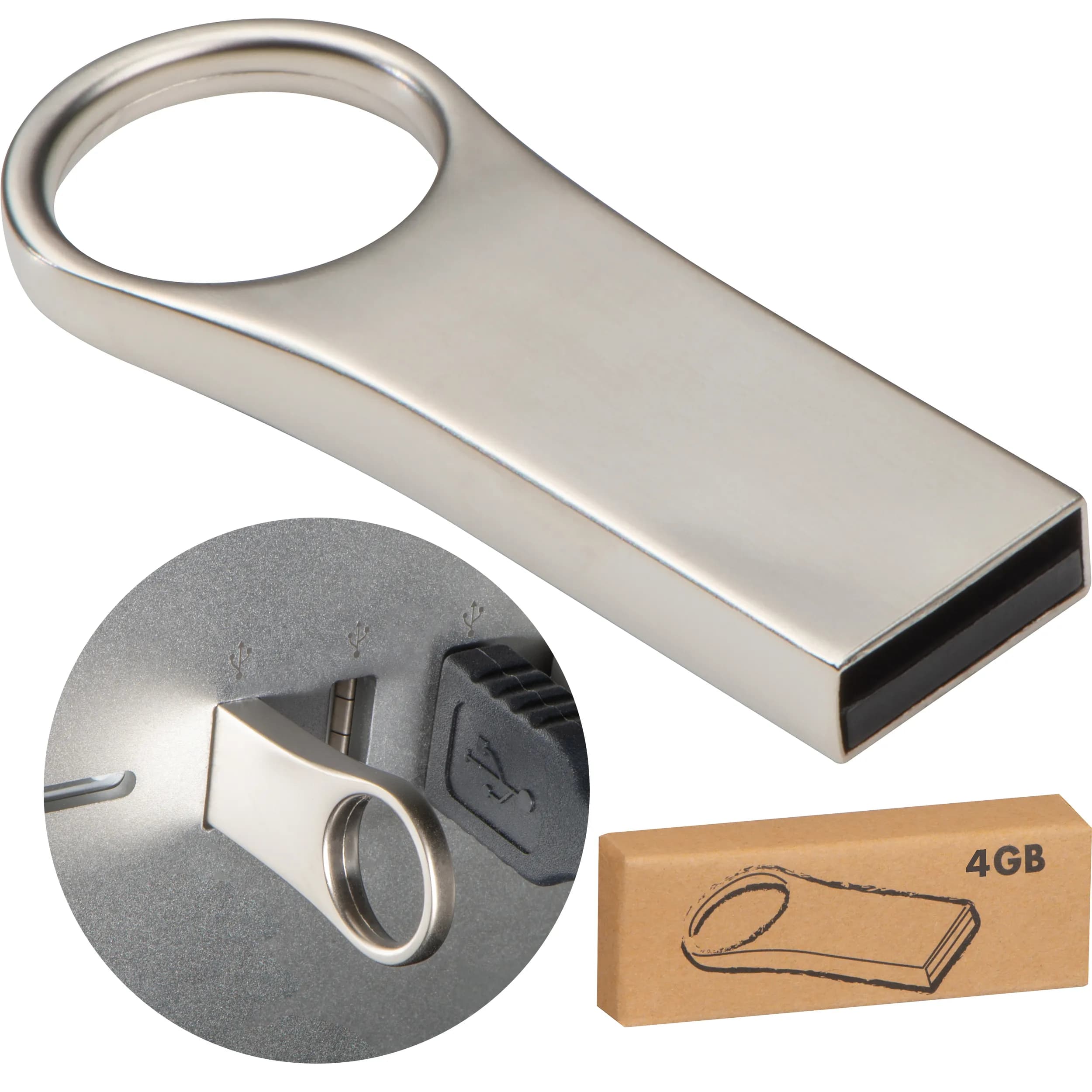 USB Stick aus Metall 4GB - grau