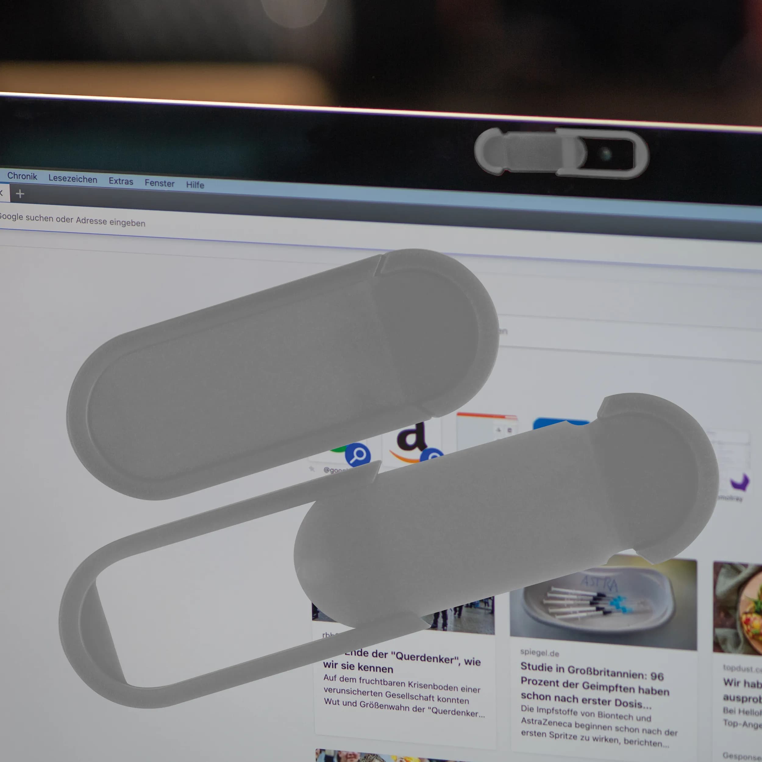 Abdeckung für die Webcam Computer/Laptop VIVIAN - grau