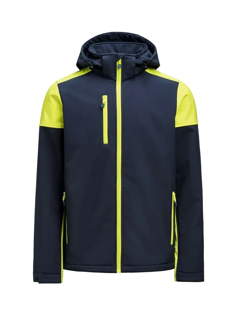 Prime Softshell Jacke Herren - Marine/Neongelb