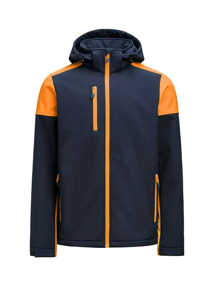 Prime Softshell Jacke Herren - Marine/Neonorange