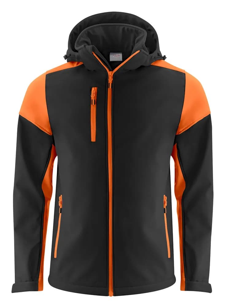 Prime Softshell Jacke Herren - Schwarz/Orange