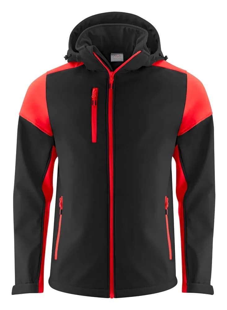 Prime Softshell Jacke Herren - Schwarz/Rot