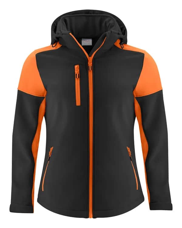 Prime Softshell Jacke Damen - Schwarz/Orange