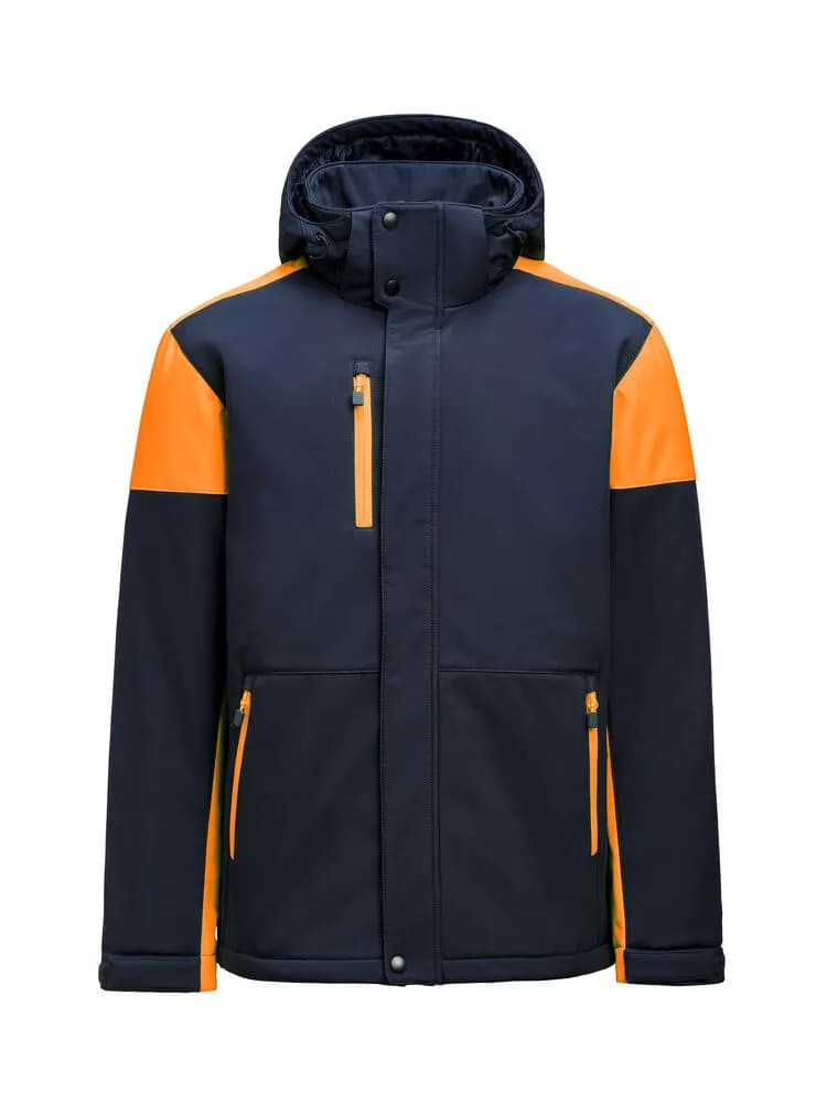Prime Padded Softshell Jacke Herren - Marine/Neonorange