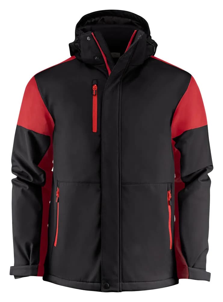 Prime Padded Softshell Jacke Herren - Schwarz/Rot