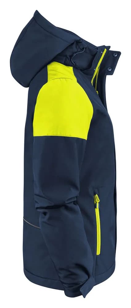 Prime Padded Softshell Jacke Damen - Marine/Neongelb